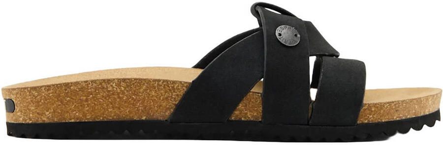 ESPRIT suède slippers zwart