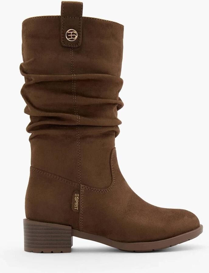 ESPRIT suèdelook laarzen bruin