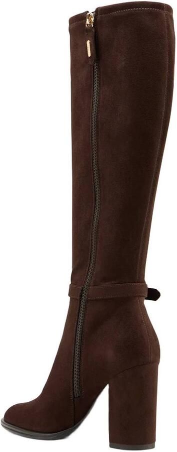 ESPRIT suèdelook laarzen met blokhak bruin - Foto 3