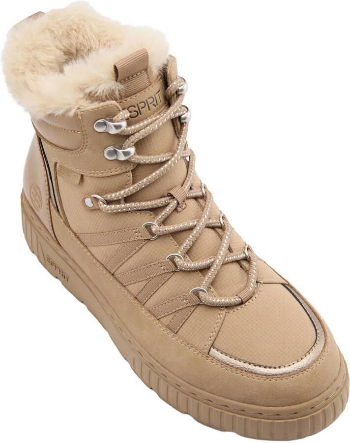 ESPRIT suèdelook veterboots beige - Foto 2