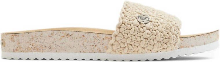 Esprit Beige slipper gevlochten