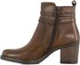 5th Avenue Bruine leren enkellaars hak - Thumbnail 2