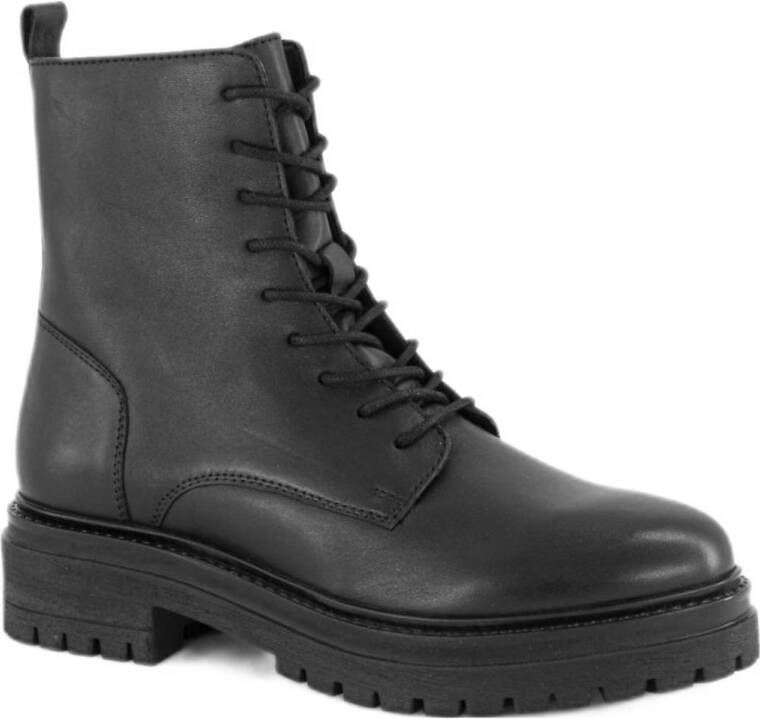 5th Avenue leren veterboots zwart