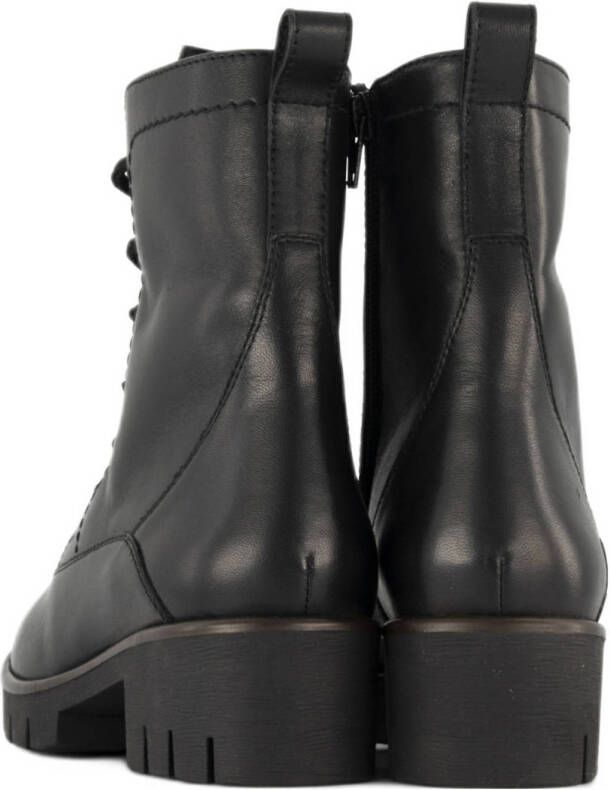 5th Avenue leren veterboots zwart
