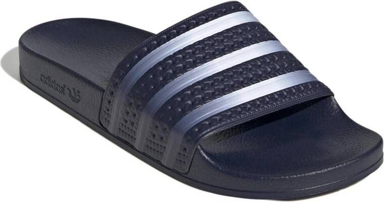 adidas Originals Adilette badslippers donkerblauw zilver