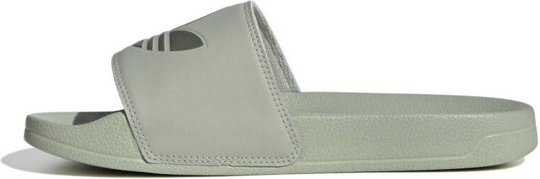 adidas Originals Adilette Lite badslippers mosgroen zilver