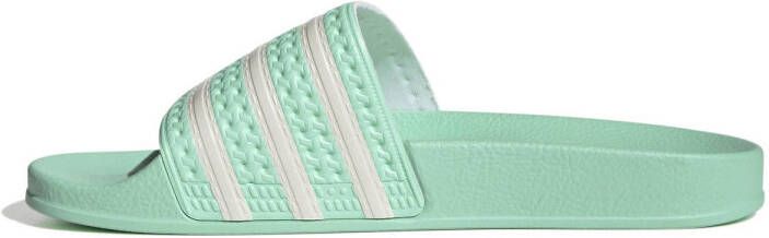 adidas Originals badslippers mintgroen wit