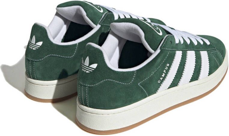 adidas Originals Campus 00s suède sneakers donkergroen wit