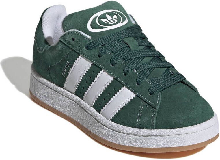 adidas Originals Campus 00s suède sneakers donkergroen wit