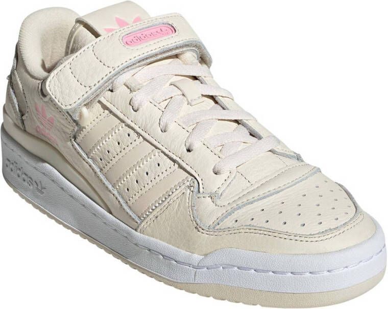 adidas Originals Forum sneakers lichtbeige wit roze