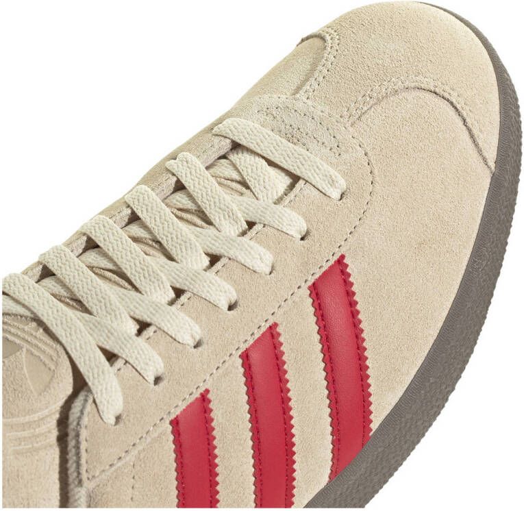 adidas Originals Gazelle sneakers beige rood