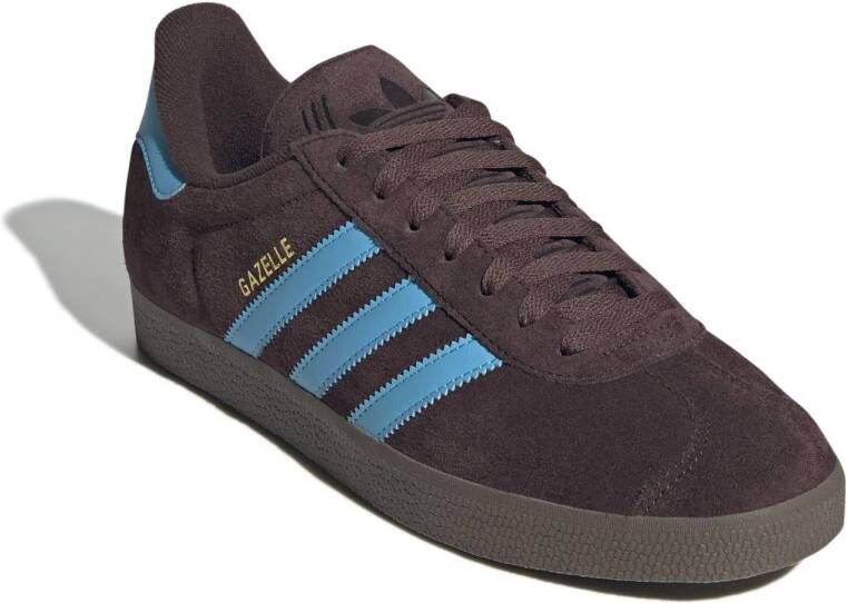 adidas Originals Gazelle sneakers donkerbruin lichtblauw