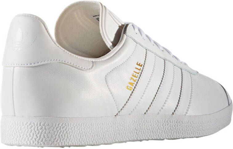 adidas Originals Gazelle sneakers wit goud