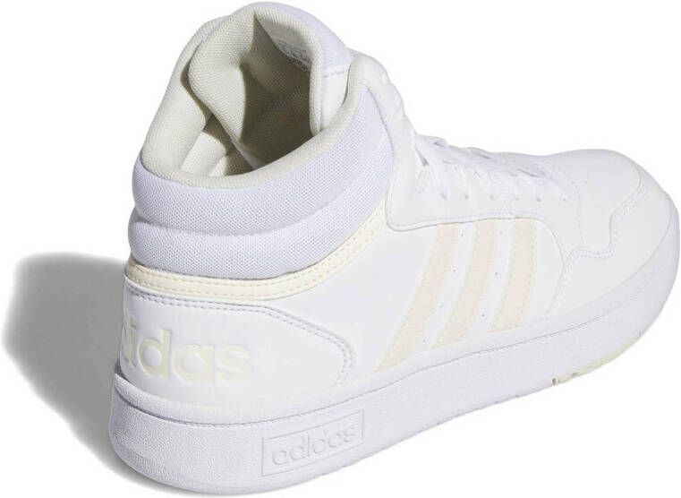 adidas Sportswear Hoops 3.0 Mid sneakers wit lichtgeel
