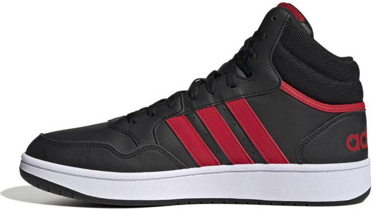 adidas Originals Hoops 3.0 Mid sneakers zwart rood wit