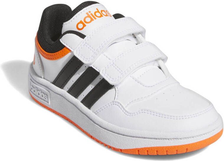 adidas Originals Hoops 3.0 sneakers wit zwart oranje