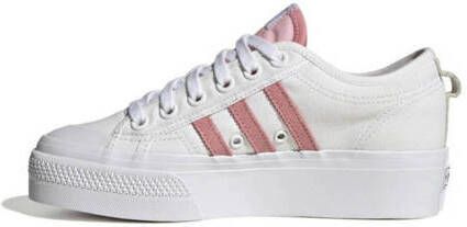 adidas Originals Nizza Platform sneakers wit roze