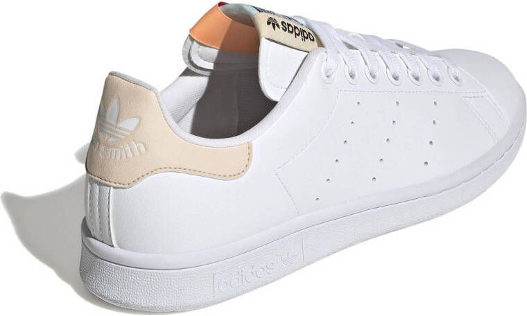 adidas Originals Stan Smith sneakers wit lichtoranje lichtblauw