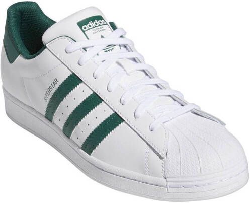 adidas Originals Superstar sneakers wit donkergroen