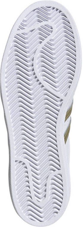 adidas Originals Superstar sneakers wit goud