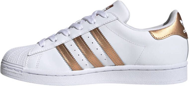 adidas Originals Superstar sneakers wit koper