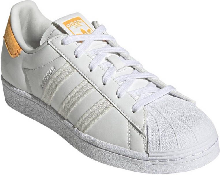 adidas Originals Superstar sneakers wit oranje ecru