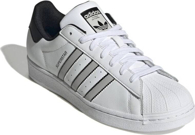 adidas Originals Superstar sneakers wit zwart grijs