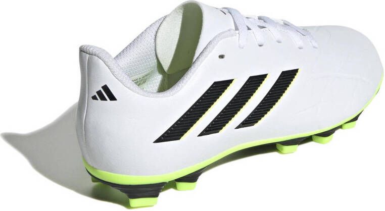 Adidas Performance COPA PURE.4 FxG voetbalschoenen wit zwart geel Jongens Meisjes Imitatieleer 36 2 3