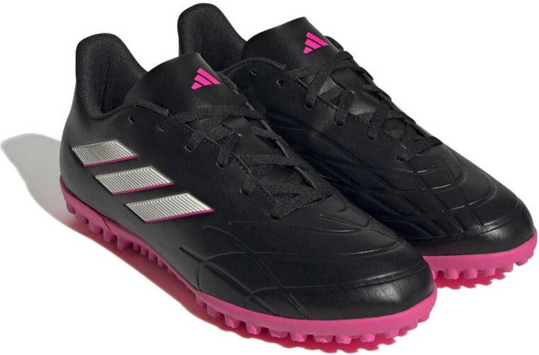 adidas Performance COPA PURE.4 Turf voetbalschoenen zwart wit fuchsia