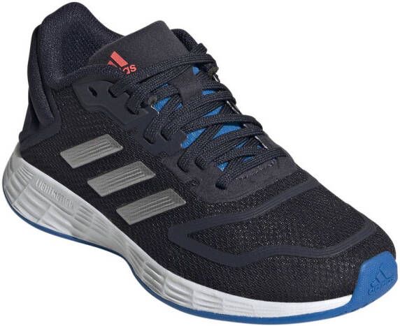 adidas Performance Duramo 10 hardloopschoenen donkerblauw zilver metallic kobaltblauw kids