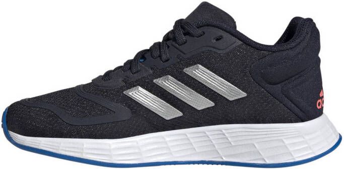 adidas Performance Duramo 10 hardloopschoenen donkerblauw zilver metallic kobaltblauw kids