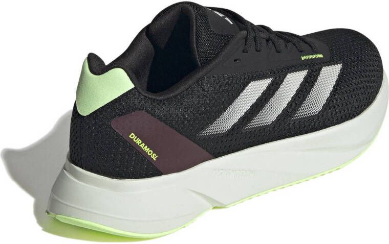 adidas Performance Duramo SL hardloopschoenen zwart wit limegroen