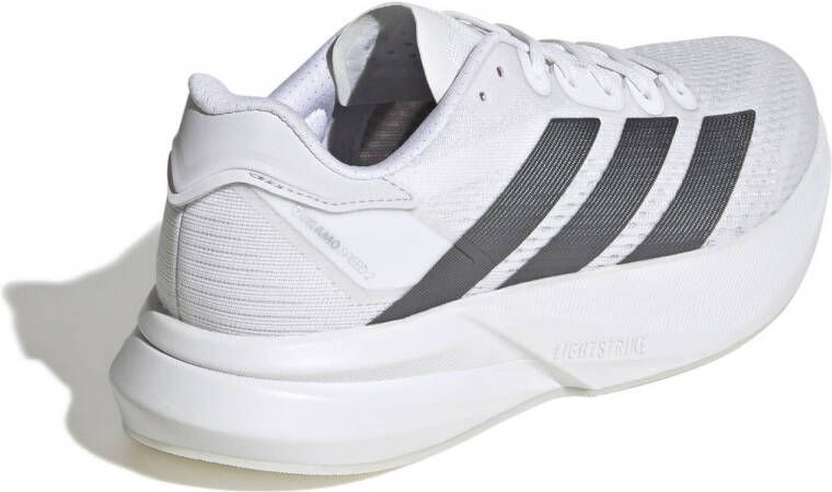 adidas Performance Duramo Speed 2 hardloopschoenen wit grijs