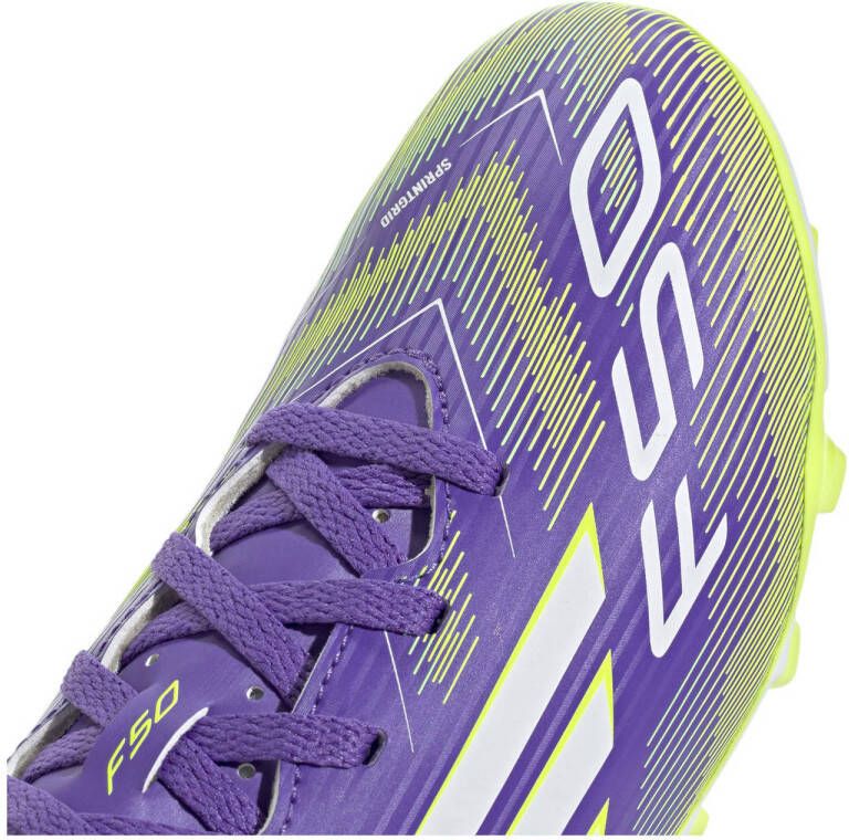 adidas Performance F50 Club FG MG junior voetbalschoenen paars geel