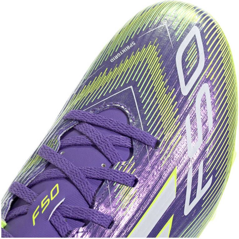 adidas Performance F50 Club FM MG senior voetbalschoenen paars wit grijs
