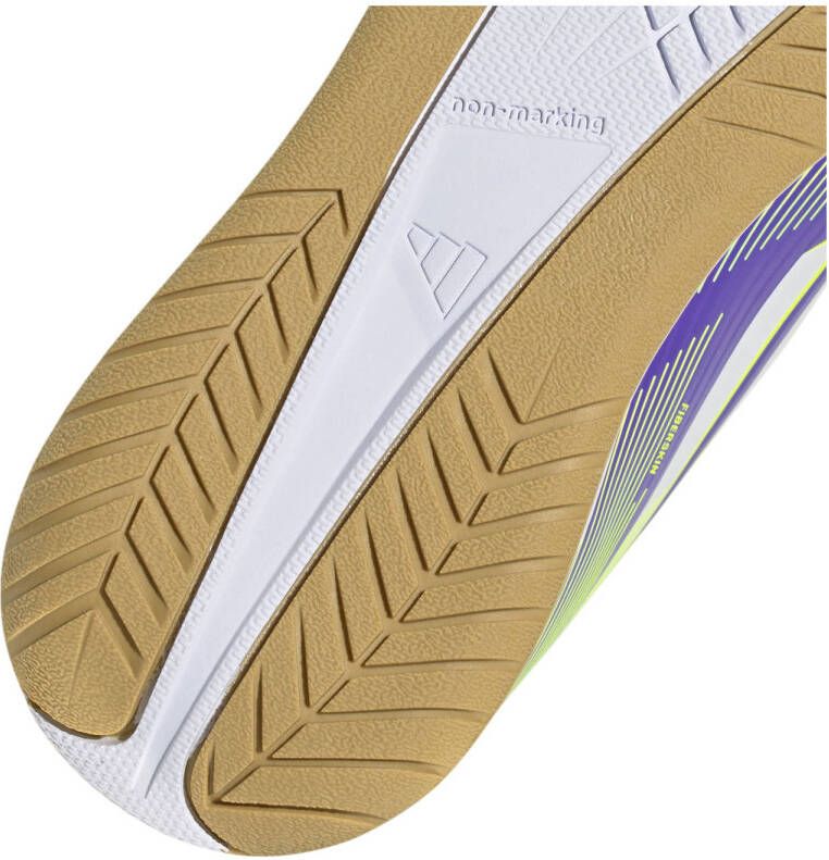 adidas Performance F50 Club IN junior voetbalschoenen paars wit geel