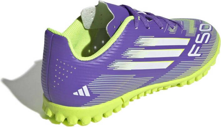 adidas Performance F50 Club junior voetbalschoenen paars geel
