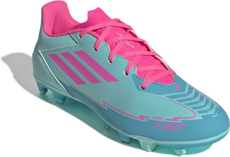 adidas Performance F50 Club Messi FG MG Senior voetbalschoenen aqua fuchsia