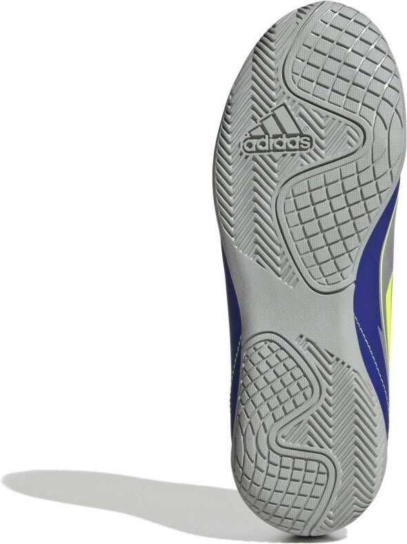 adidas Performance F50 Club Messi Junior zaalvoetbalschoenen zilver metallic kobaltblauw geel