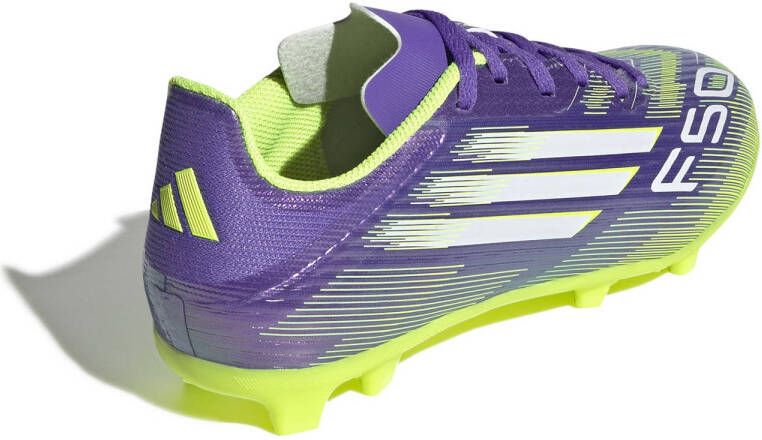 adidas Performance F50 League FG MG junior voetbalschoeeen paars wit geel