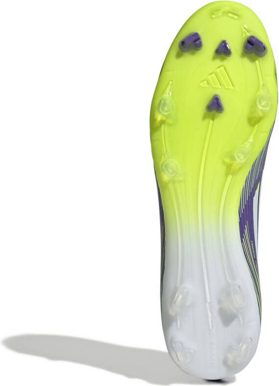 adidas Performance F50 League FG MG senior voetbalschoenen paars wit geel