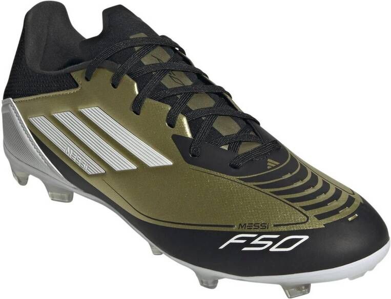 adidas Performance F50 League Messi senior voetbalschoenen goudmetallic wit zwart