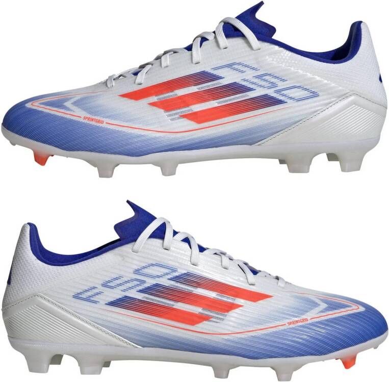 adidas Performance F50 League senior voetbalschoenen wit rood blauw
