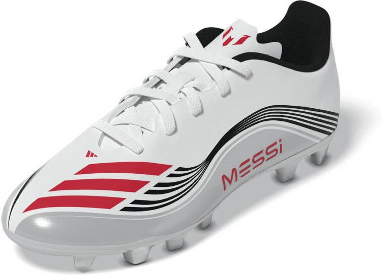 adidas Performance F50 Messi Club FG MG junior voetbalschoenen wit rood grijs