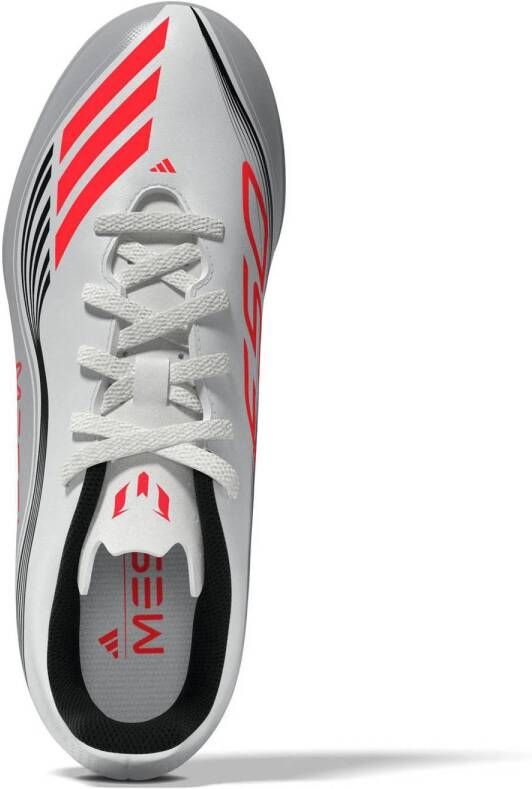 adidas Performance F50 Messi Club junior voetbalschoenen wit rood grijs