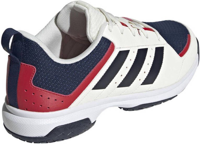 adidas Performance Ligra 7 zaalsportschoenen ecru donkerblauw rood