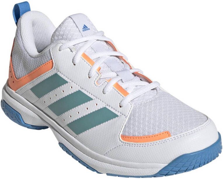 adidas Performance Ligra 7 zaalsportschoenen wit oranje blauw groen