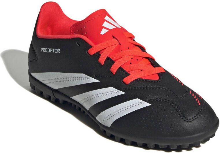 adidas Performance Predator Club TF Jr. voetbalschoenen zwart wit rood