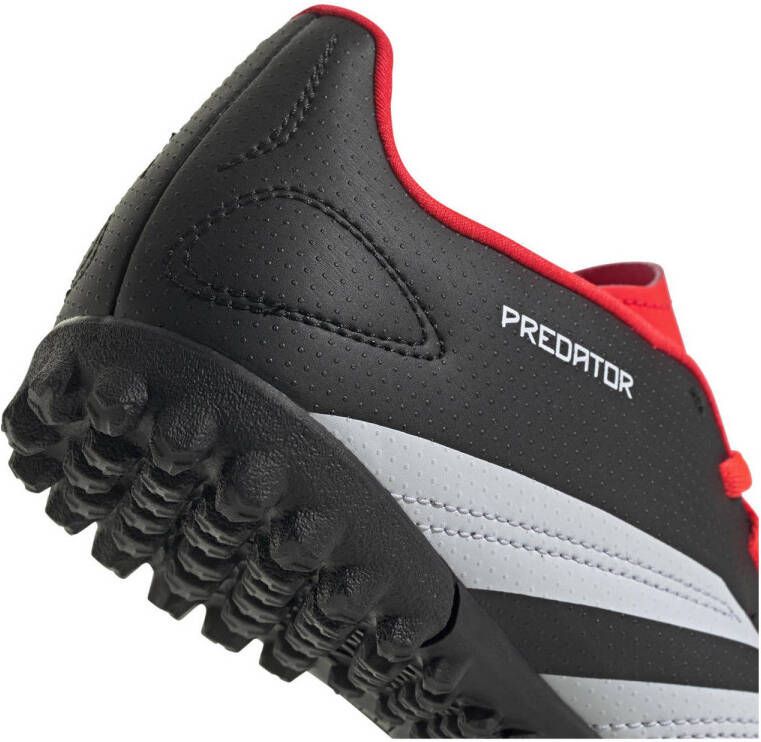adidas Performance Predator Club TF Jr. voetbalschoenen zwart wit rood