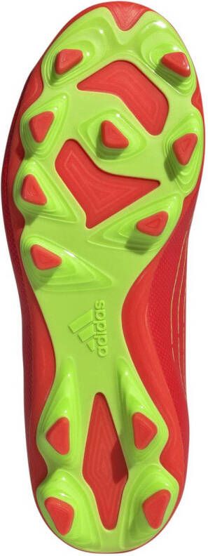 adidas Performance Predator Edge.4 FxG Jr. voetbalschoenen rood limegroen zwart